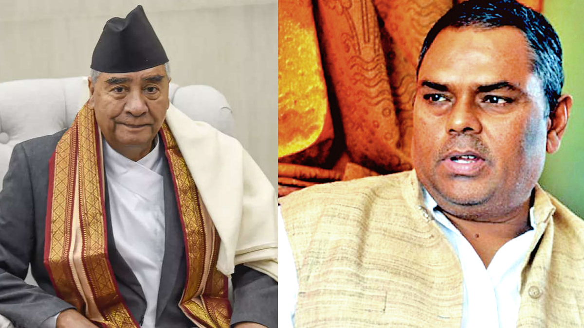 कांग्रेस सभापति देउवा र जसपा अध्यक्ष यादवबीच भेटवार्ता 